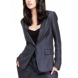 GORGEOUS Rag & Bone silk blazer. Navy with white micro dots. Size 2
